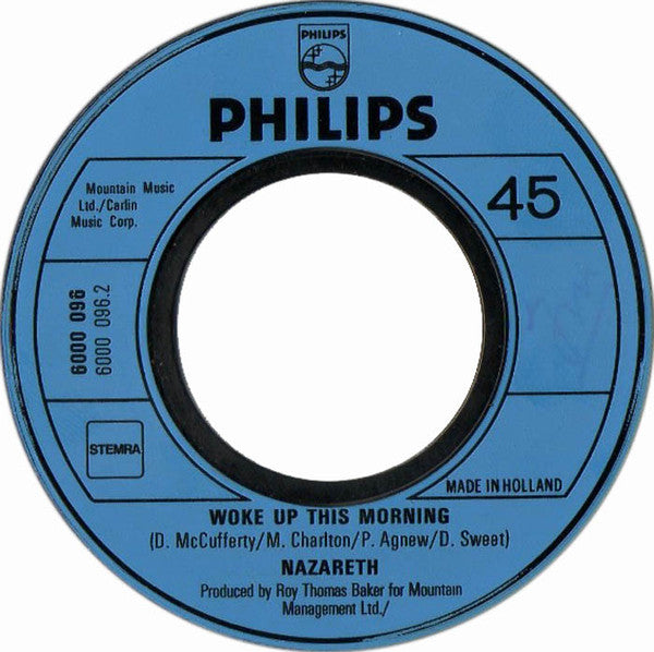 Nazareth (2) : Broken Down Angel / Woke Up This Morning (7", Single)