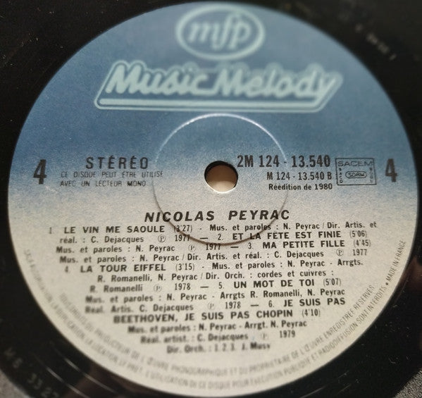 Nicolas Peyrac : Enregistrements Originaux (2xLP, Comp)