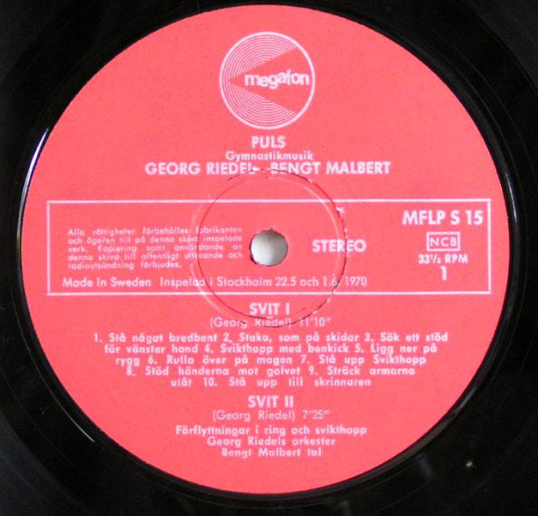 Georg Riedel & Bengt Malbert : Puls (Gymnastikmusik) (LP, Album)