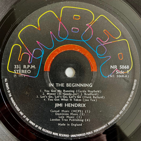 Jimi Hendrix : In The Beginning (LP, Gat)