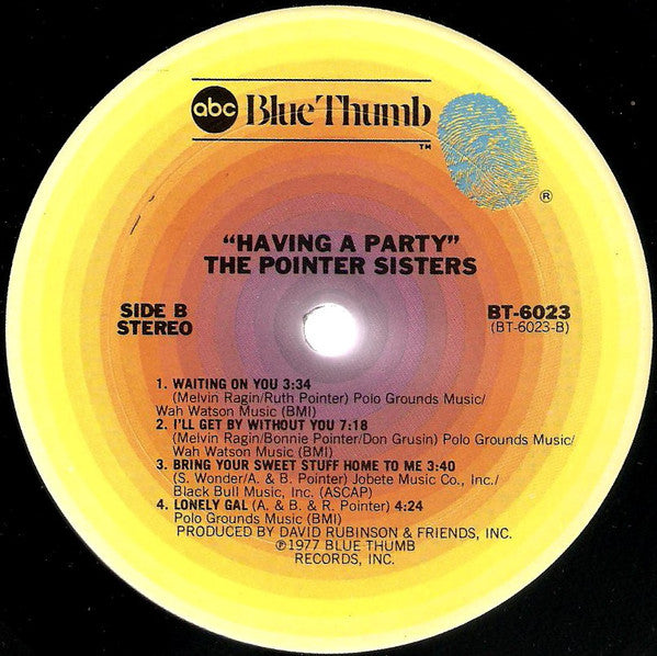 Pointer Sisters : Having A Party (LP, Album, San)