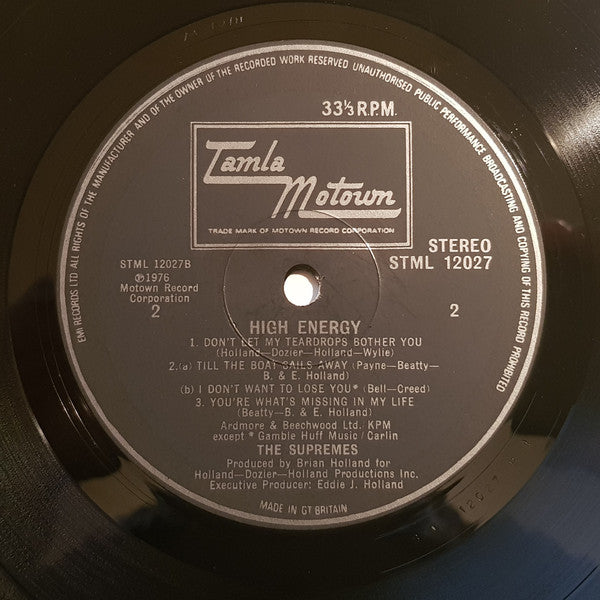 The Supremes : High Energy (LP, Album)