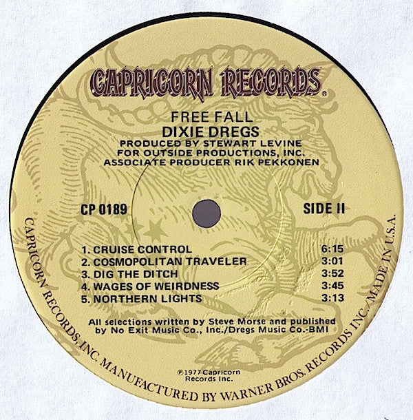 Dixie Dregs : Free Fall (LP, Album, Win)