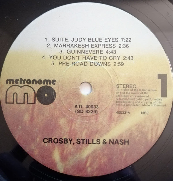 Crosby, Stills & Nash : Crosby, Stills & Nash (LP, Album, CTH)