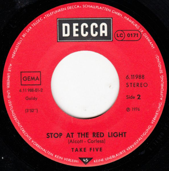 Take Five (7) : Shock Me (7", Single)