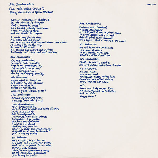 Benny Andersson : November 1989 (LP, Album)