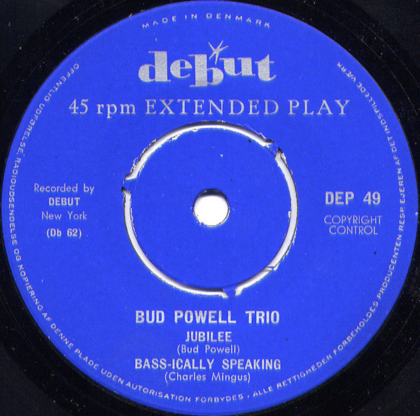 The Bud Powell Trio : The Bud Powell Trio At Massey Hall (7", EP)
