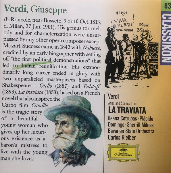 Giuseppe Verdi / Ileana Cotrubas, Placido Domingo, Sherrill Milnes, Bayerisches Staatsorchester, Carlos Kleiber : Arias And Scenes From La Traviata (CD, RE)