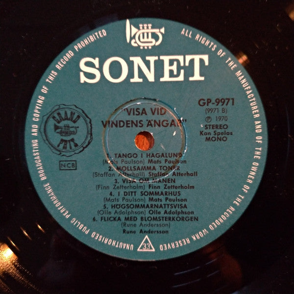 Various : Visa Vid Vindens Ängar (LP, Comp, Mono)