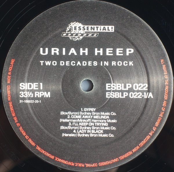 Uriah Heep : Two Decades In Rock (5xLP, Comp + Box)