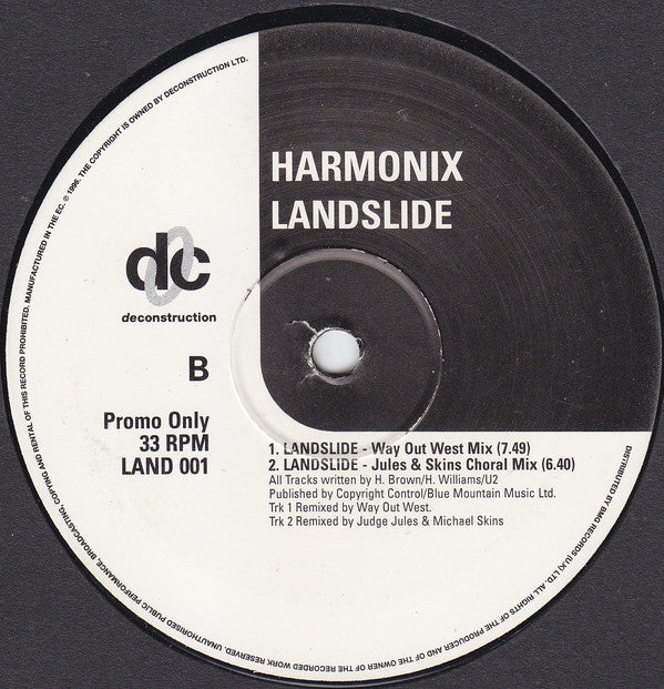 Harmonix : Landslide (12", Promo)