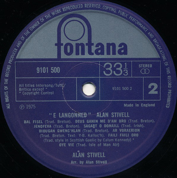 Alan Stivell : E Langonned (LP, Album)
