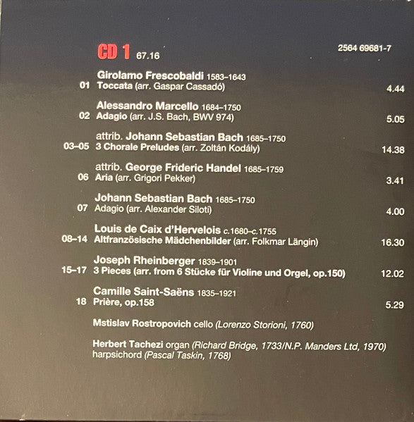 Mstislav Rostropovich : Plays Cello Works (9xCD, Comp + Box, Comp)