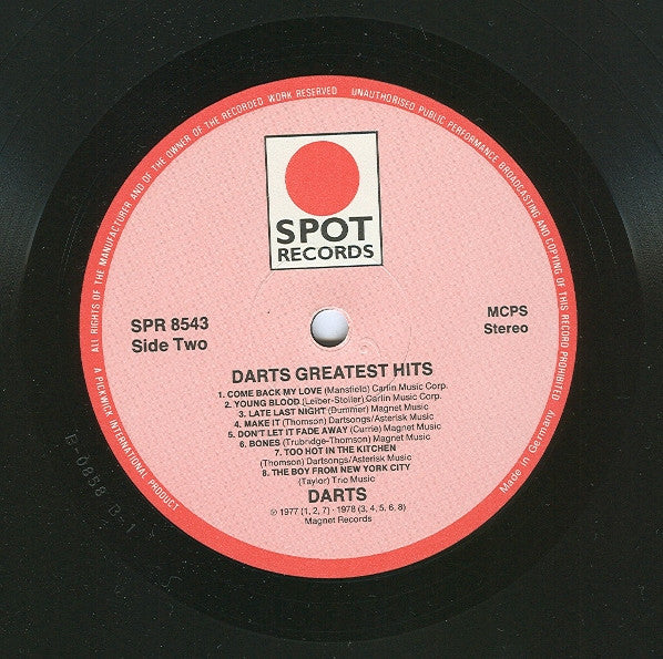 Darts : Greatest Hits (LP, Comp)