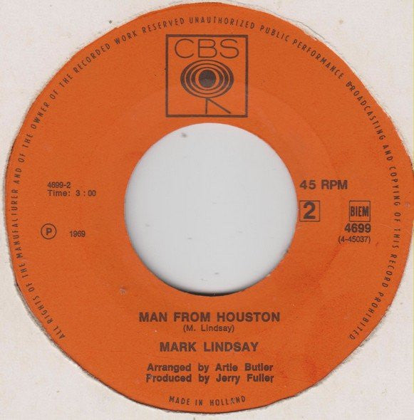 Mark Lindsay : Arizona (7")