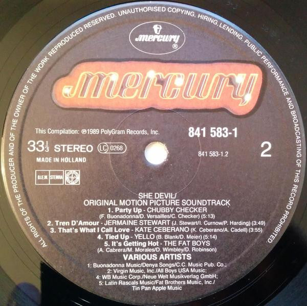 Various : She-Devil - Original Motion Picture Soundtrack (LP, Album)