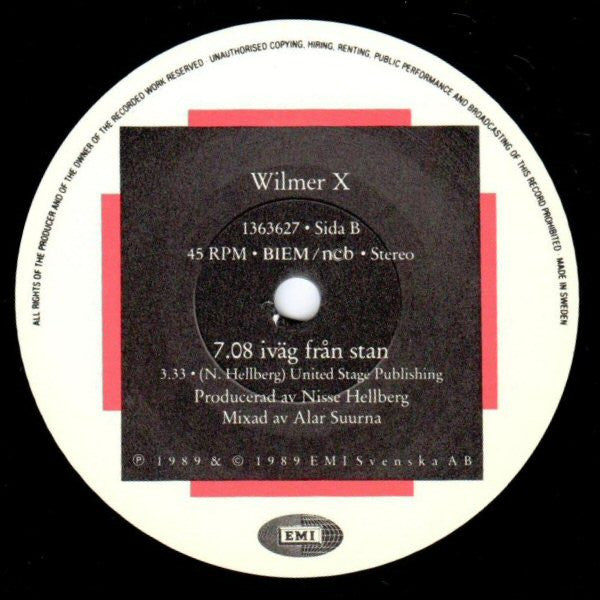 Wilmer X : Bakom År 2000 (7", Single)