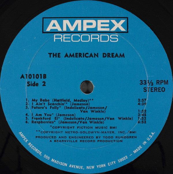The American Dream : The American Dream (LP, Album, All)