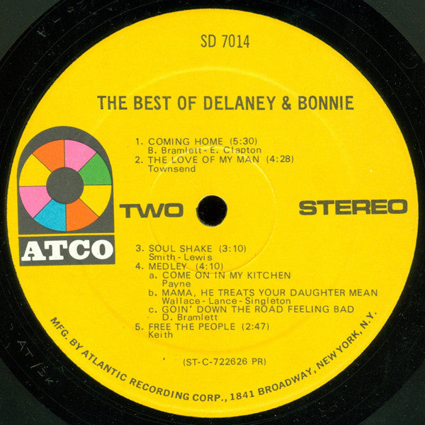 Delaney & Bonnie : The Best Of Delaney & Bonnie (LP, Comp, PR )