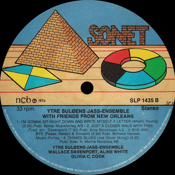 Ytre Suløens Jass-Ensemble / Wallace Davenport / Aline White / Olivia C. Cook : Ytre Suløens Jass-Ensemble With Friends From New Orleans (LP, Album)