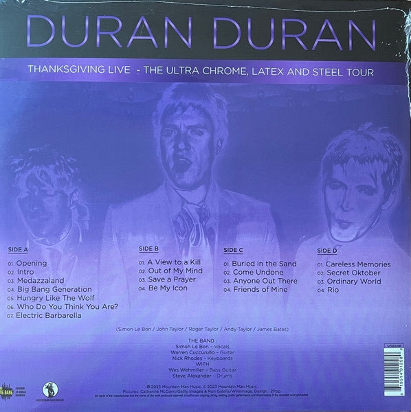 Duran Duran : Thanksgiving Live - The Ultra Chrome, Latex And Steel Tour (LP, Pur + LP, Yel + Album, RE)