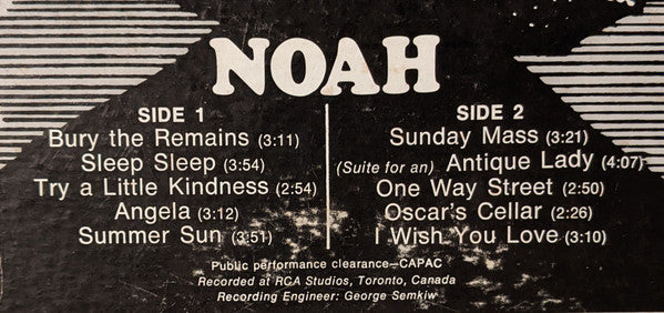 Noah (19) : Noah (LP, Album, Ind)