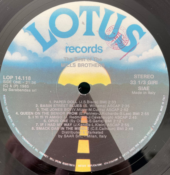 The Mills Brothers : The Best Of The Mills Brothers (LP, Comp)