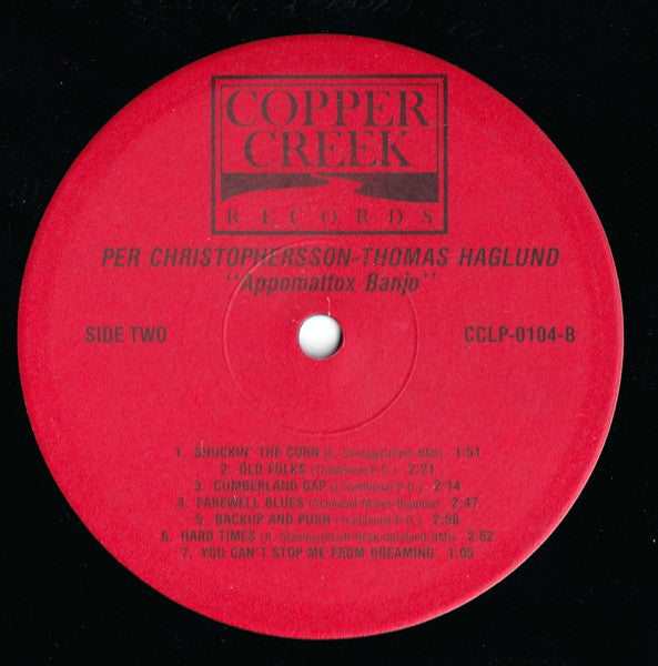 Per Christophersson, Thomas Haglund : Appomattox Banjo (LP, Red)