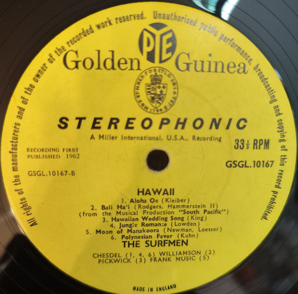 The Surfmen : Hawaii (LP, lab)