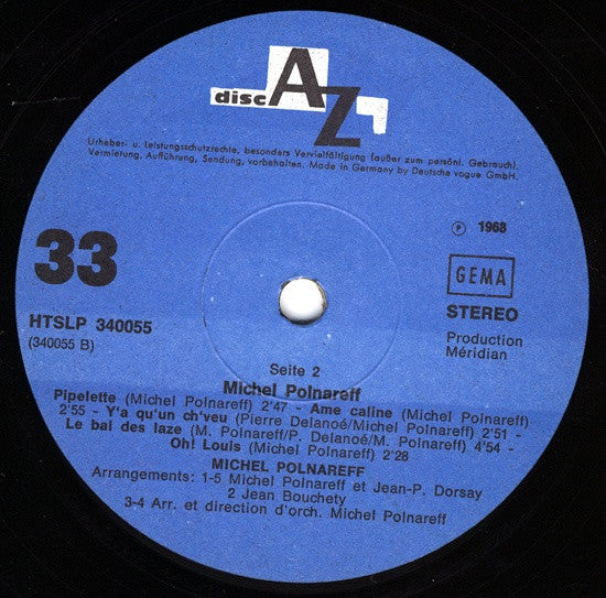 Michel Polnareff : Volume 2 (LP, Album)