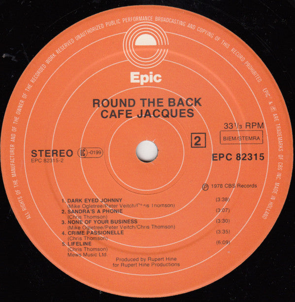 Café Jacques : Round The Back (LP, Album)