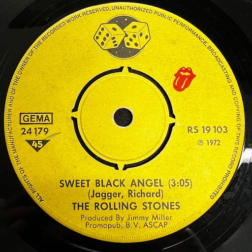 The Rolling Stones : Tumbling Dice / Sweet Black Angel (7", Single, 4 P)