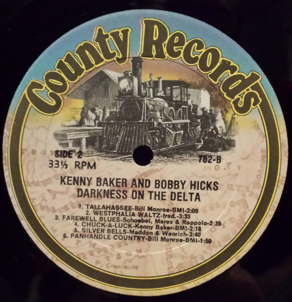 Kenny Baker (4) And Bobby Hicks : Darkness On The Delta (LP, Album)