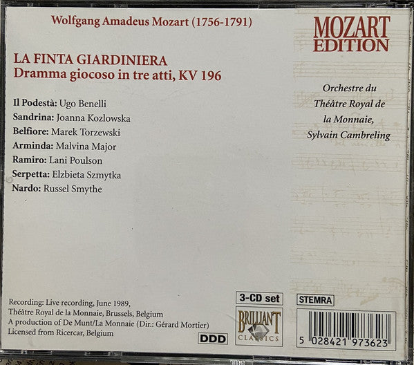 Wolfgang Amadeus Mozart : Operas La Clemenza di Tito La Finta Giardiniera (2xCD + 3xCD + Box)