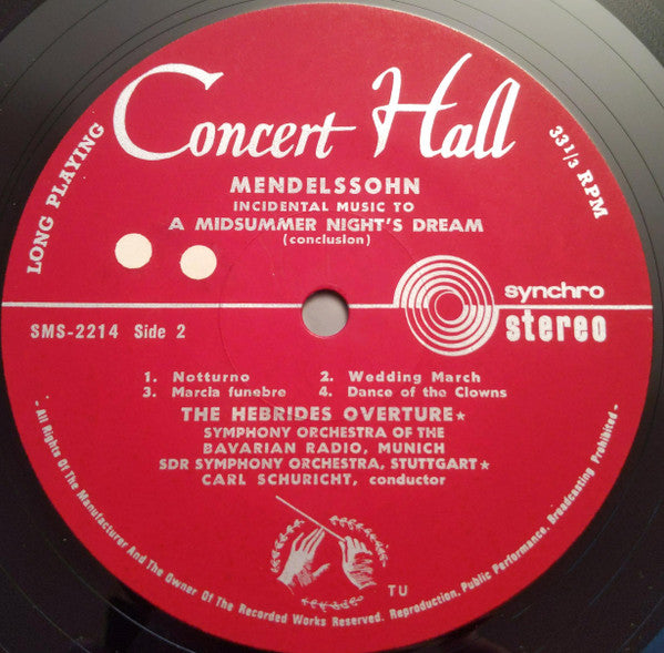 Felix Mendelssohn-Bartholdy - Symphonie-Orchester Des Bayerischen Rundfunks, Sinfonie-Orchester Des Süddeutschen Rundfunks, Carl Schuricht : Ein Sommernachtstraum (LP)