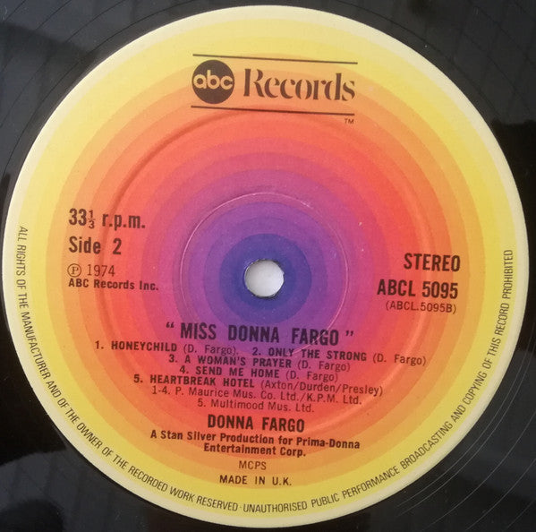 Donna Fargo : Miss Donna Fargo (LP, Album, RE)