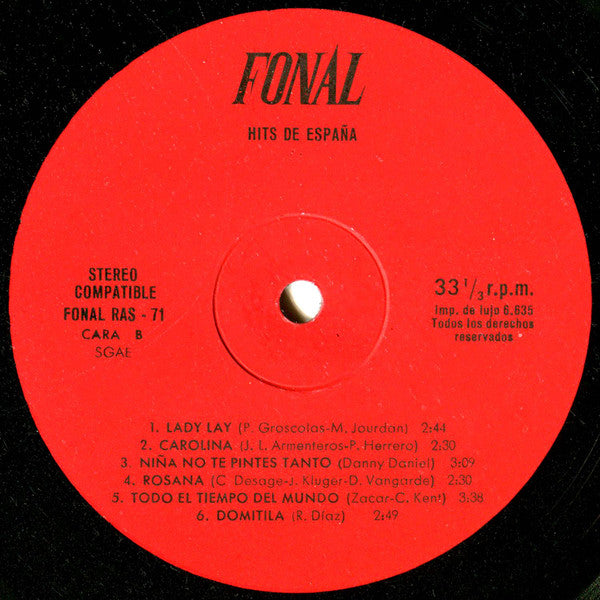 Various : Hits De España (LP, Comp)