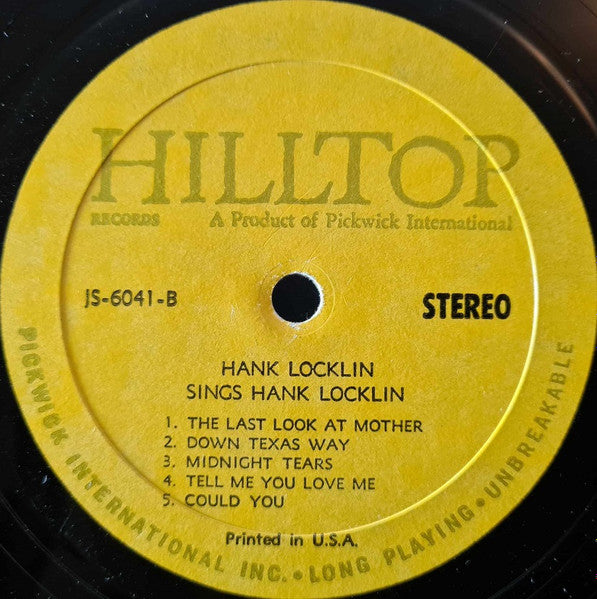 Hank Locklin : Hank Locklin Sings Hank Locklin (LP, Comp)