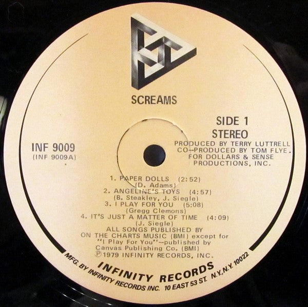 Screams : Screams (LP, Album, Glo)