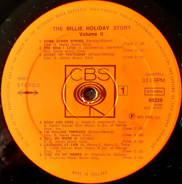 Billie Holiday : The Billie Holiday Story Volume II (2xLP, Comp, Gat)