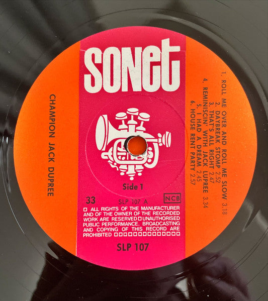 Champion Jack Dupree : Now Ladies And Gentlemen This Is Old Champion Jack Dupree At The Ivories Again Right Direct From New Orleans Louisiana Way Down In The Bottom And I Like To Do You Some Of Them Old Saturday Night Specials (LP, Album, Mono)