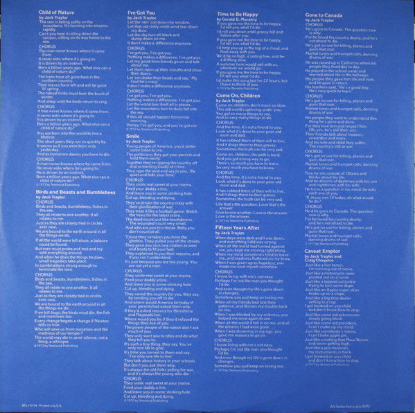 Jack Traylor And Steelwind : Child Of Nature (LP, Album)