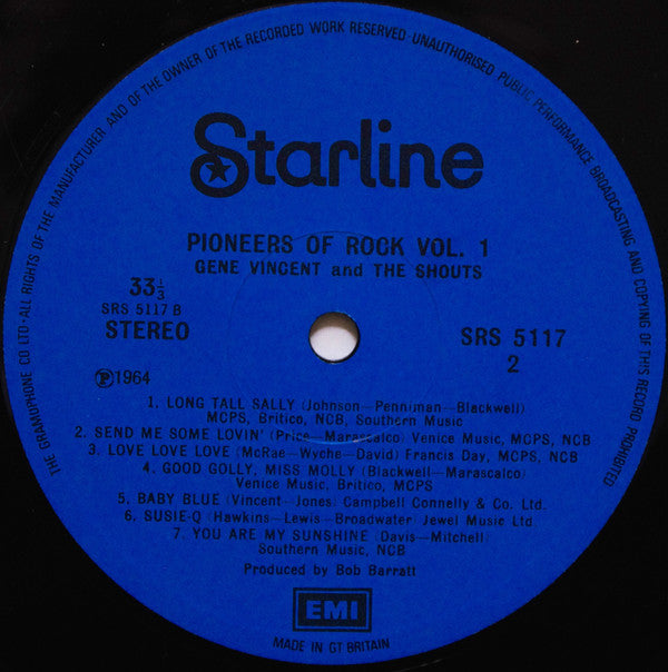 Gene Vincent & The Shouts : Pioneers Of Rock. Vol 1 (LP, Album, RE)