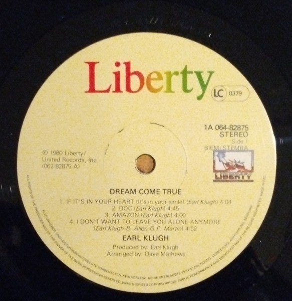 Earl Klugh : Dream Come True (LP, Album)
