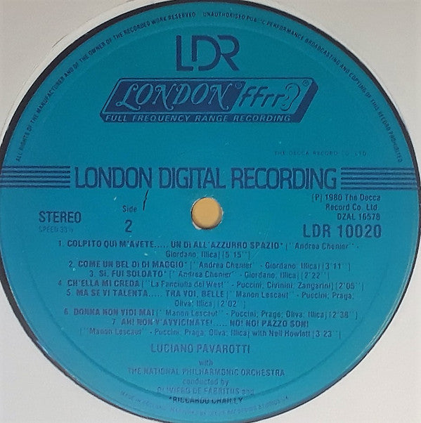 Luciano Pavarotti : Verismo Arias (LP)