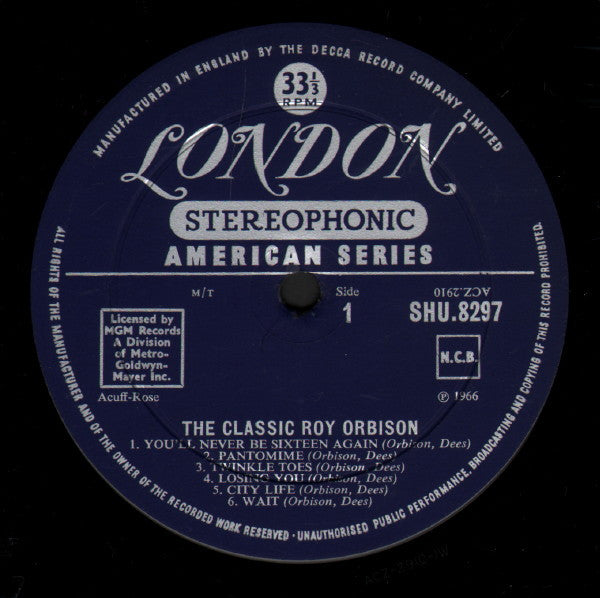 Roy Orbison : The Classic Roy Orbison (LP, Album)