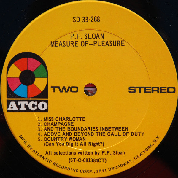P.F. Sloan : Measure Of–Pleasure (LP, Album, CT)