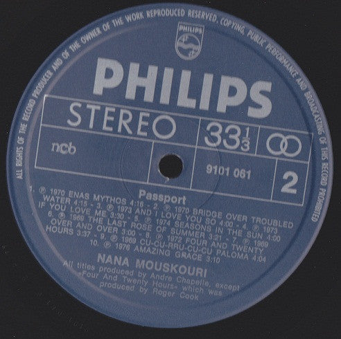 Nana Mouskouri : Passport (LP, Comp)