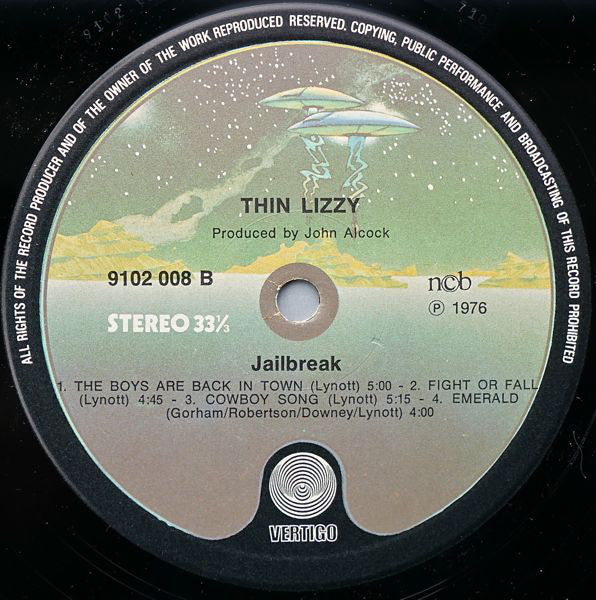 Thin Lizzy : Jailbreak (LP, Album, Gat)