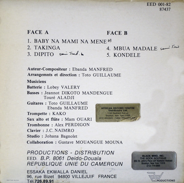Ebanda Manfred Et Villa Vienne : Mbua Madale (LP)